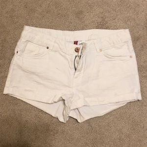 White Jean Shorts